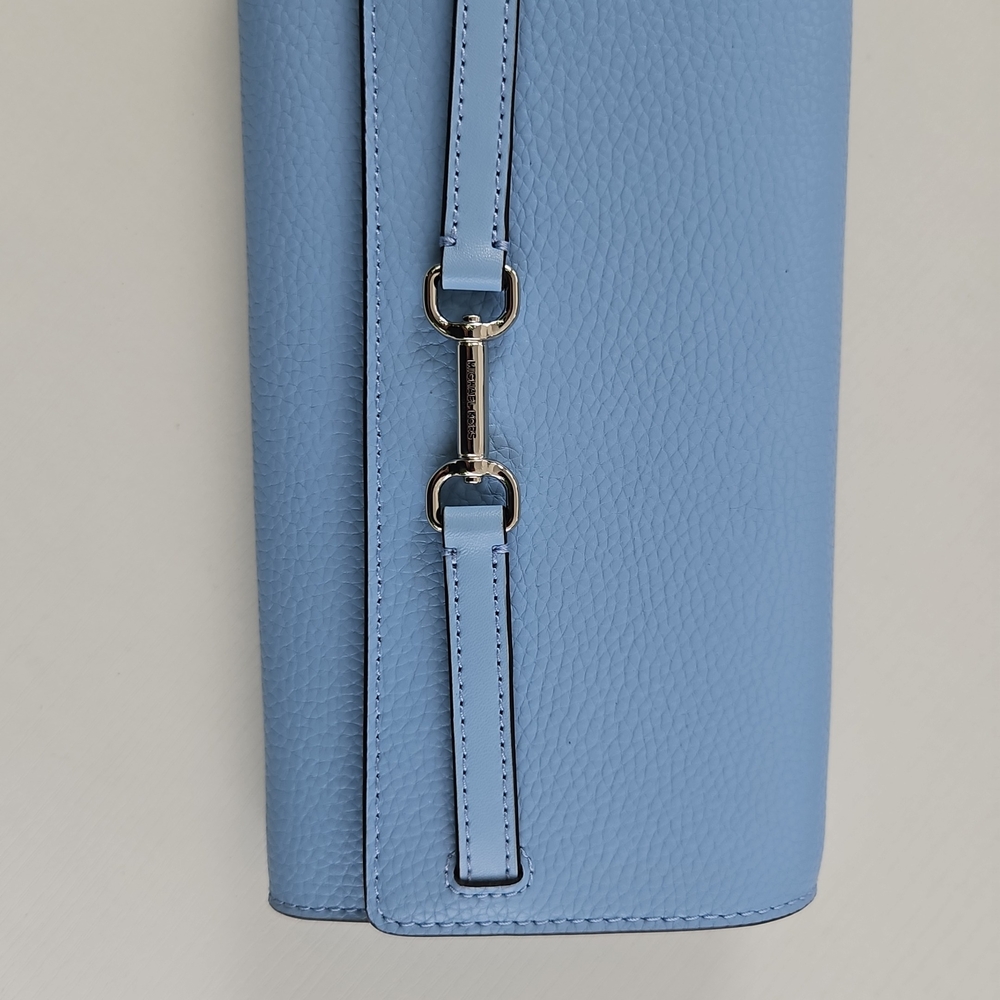 Michael Kors Blue Leather Clutch Wristlet
